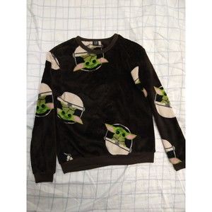 New Star Wars Women Small Baby Yoda The Child Sweater Pullover Cold Rush Brown